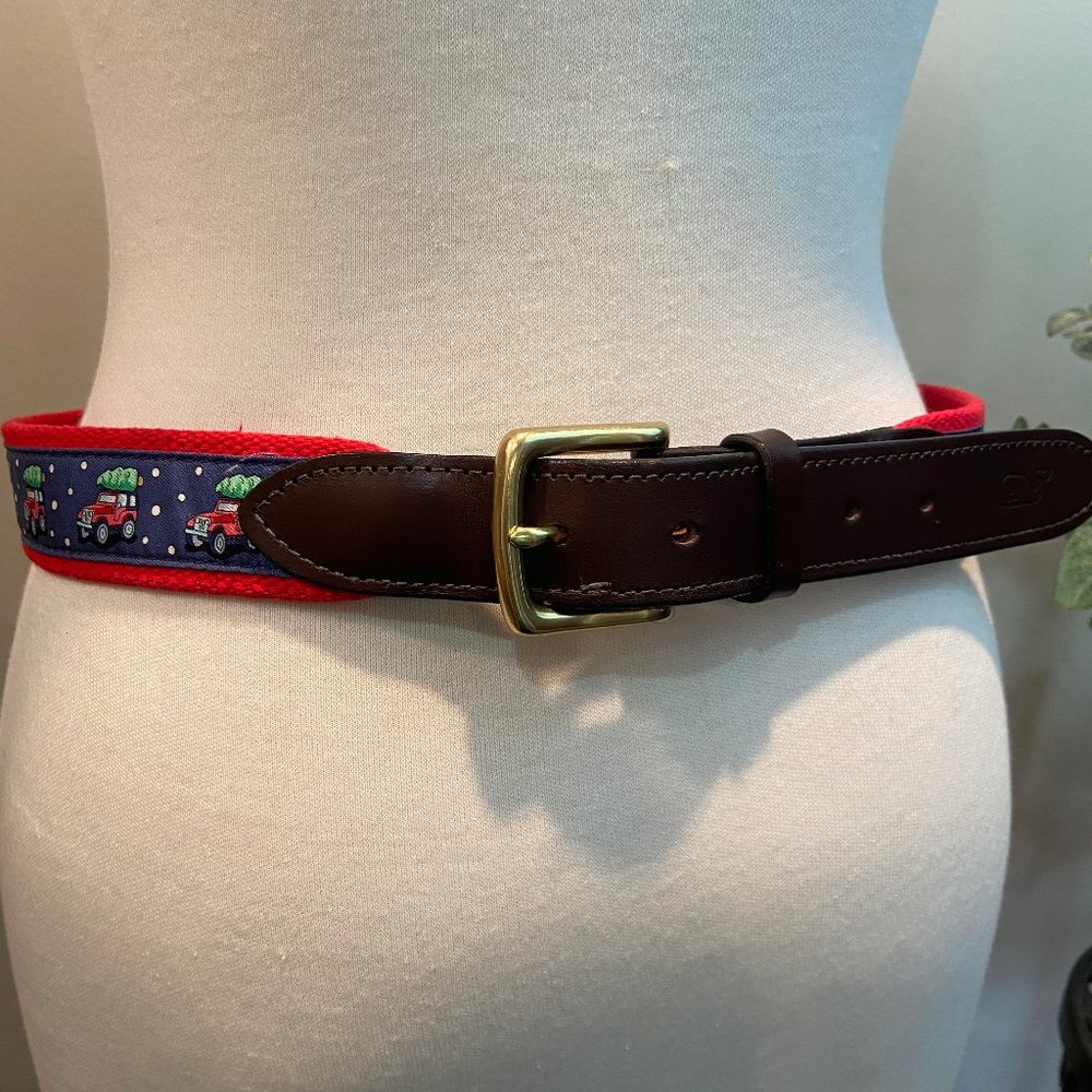 Men's Vineyard Vines Christmas Belt